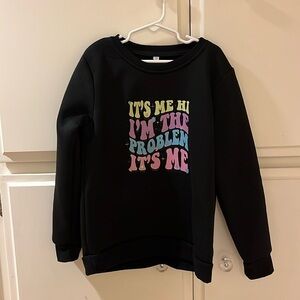 Size 8 Taylor Swift themed light sweatshirt